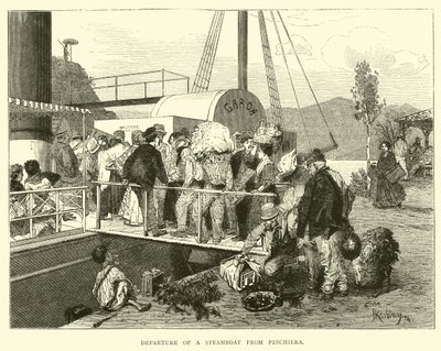 Partida de um barco a vapor de Peschiera de English School