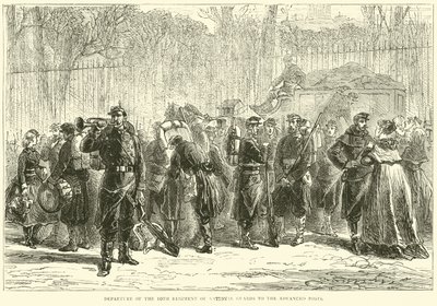 Partida do 10º Regimento de Guardas Nacionais para os postos avançados, outubro de 1870 de English School