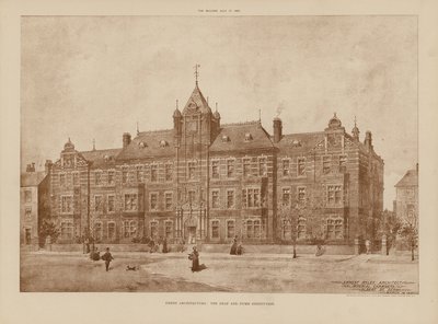 Arquitetura de Derby, a Instituição de Surdos e Mudos (gravura) de English School