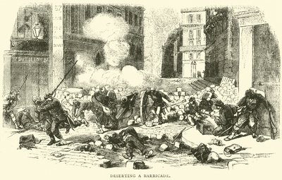 Abandonando uma barricada, abril de 1871 de English School