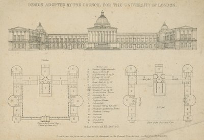 Design adotado pelo conselho para a Universidade de Londres de English School