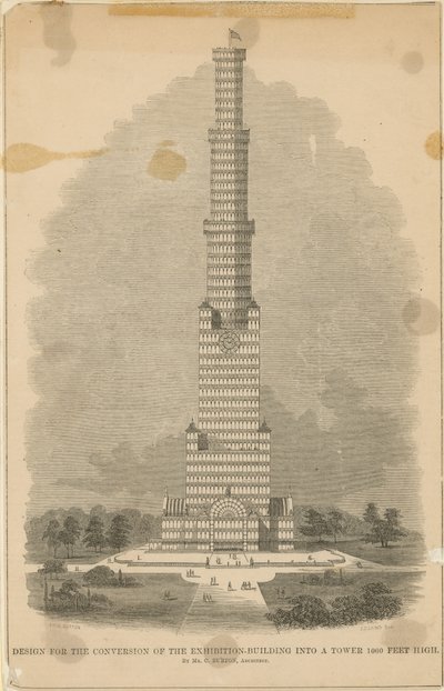 Design de Charles Burton para a conversão do Crystal Palace de English School