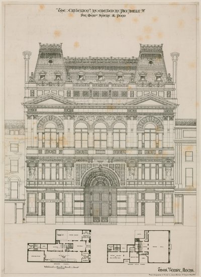 Design para o teatro Criterion, em Londres de English School
