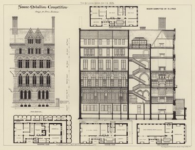 Design para Residência da Cidade (gravura) de English School