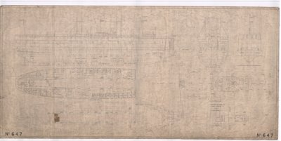 Projeto para o navio de balsa de trem de gelo SS Baikal (tinta sobre papel) de English School