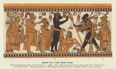 Desenho num vaso de Chama (cor litho) de English School