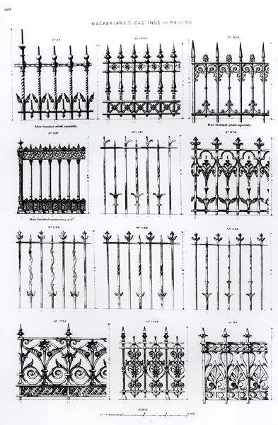 Desenhos para grades de ferro fundido, da 