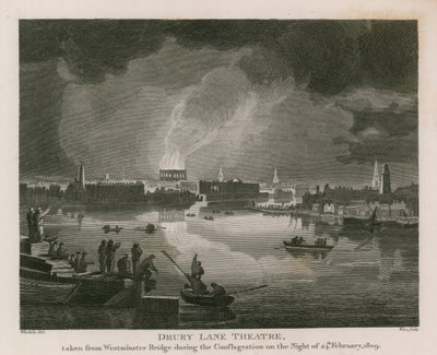 Destruição do Teatro Drury Lane, 24 de fevereiro de 1809 de English School