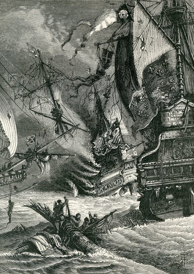Destruição da Armada Espanhola, 1865 de English School