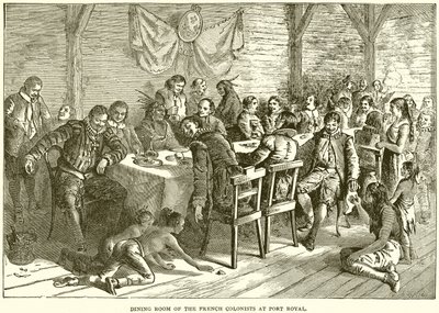 Sala de jantar dos colonos franceses em Port Royal de English School