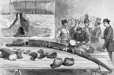Descoberta de Fossil Remains em Leghorn, Toscana, de The Illustrated London News, 21 de janeiro de 1882 de English School