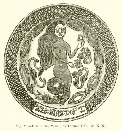 Prato de Slip Ware; de Thomas Toft de English School