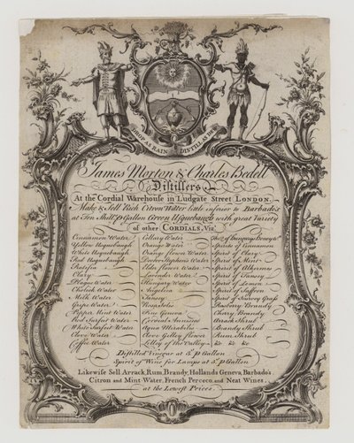 Distillers, James Morton e Charles Bedell, cartão comercial de English School