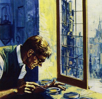 Doutor Alexander Fleming trabalhou no Hospital St. Marys, em Londres de English School