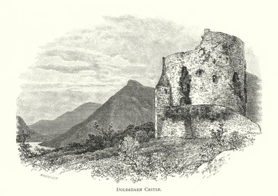 Castelo Dolbadarn (gravura) de English School