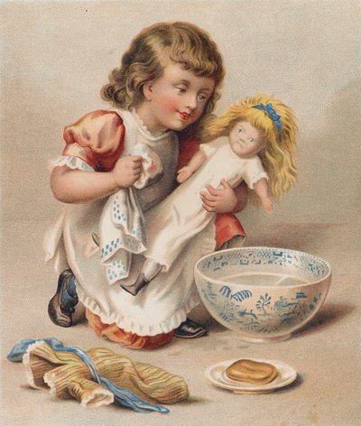 O banho da Dolly (cromolitografia) de English School