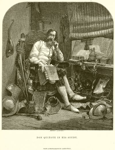 Don Quixote em seu estudo de English School