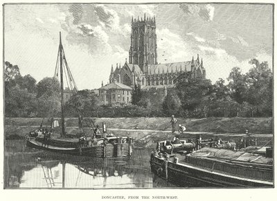 Doncaster, do noroeste (gravura) de English School