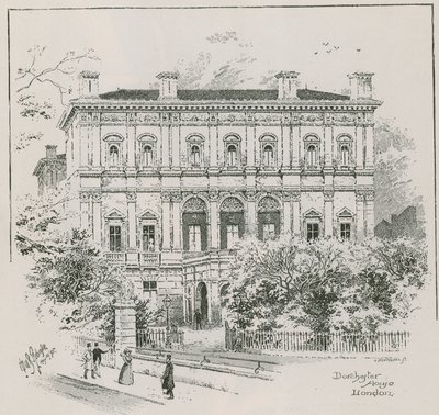Dorchester House, Park Lane, Londres, a residência do Shahzada Nasrullah Khan de English School