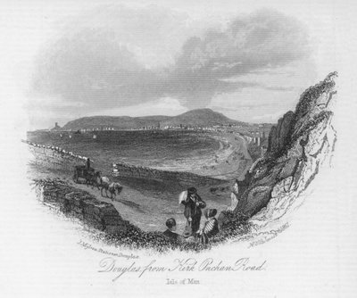 Douglas, de Kirk Onchan Road, Isle of Man (gravura) de English School