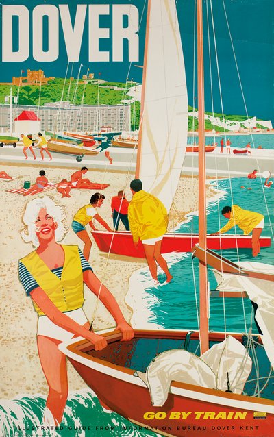 Dover, cartaz publicitário dos caminhos-de-ferro britânicos de English School