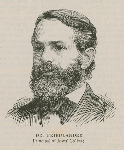 Dr. Friedlander, diretor do Jewish College de English School