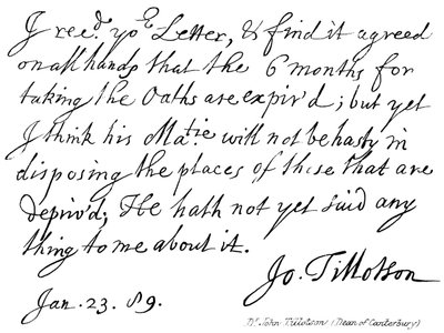 Dr. John Tillotson, (Dean de Canterbury) de English School