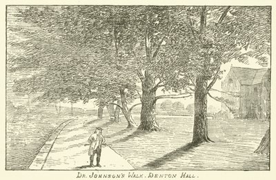 Passeio do Dr. Johnson, Denton Hall (gravura) de English School