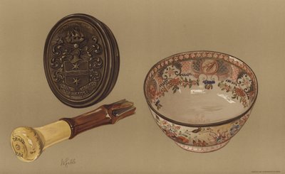 A bengala de Drake, e o ponche-bowl do Capitão Cook (chromolitho) de English School