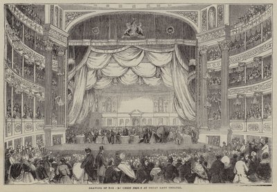 Desenho dos prémios da Art Union, Drury Lane Theatre, Londres (gravura) de English School