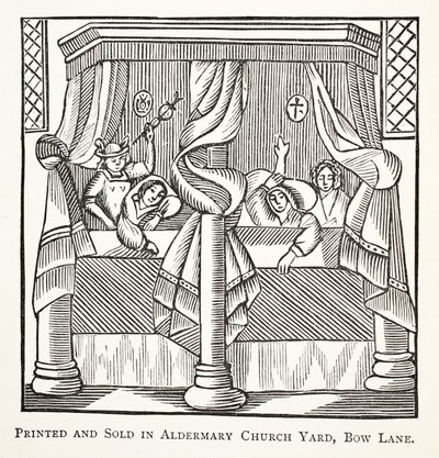 Sonhos e Moles, ilustração de Chap-livros do século XVIII por John Ashton, pub. 1882 de English School