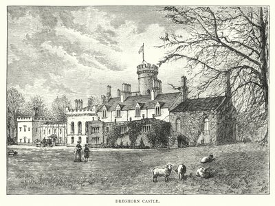 Castelo de Dreghorn (gravura) de English School