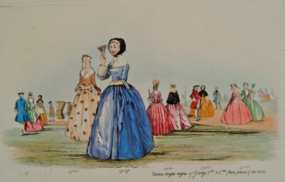 Vestidos dos reinados do rei George I e do rei George II de English School