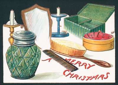 Conteúdo da Mesa de Vestir, Cartão de Natal de English School
