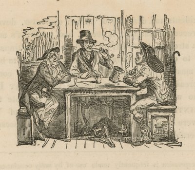 Bebendo em uma taverna de Londres de English School