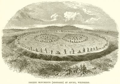 Monumentos Druídicos (restaurados) em Abury, Wiltshire de English School