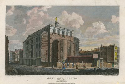 Teatro Drury Lane, Westminster, Londres; incendiada em 1809 de English School