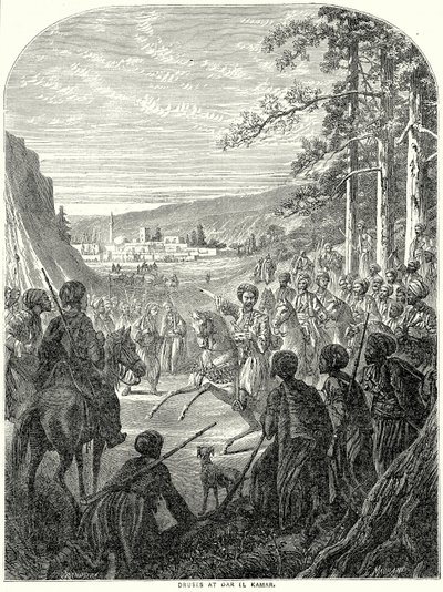 Drusos em Dar El Kamar (gravura) de English School