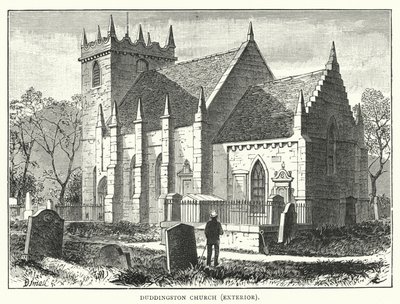Duddingston Church, Exterior (gravura) de English School