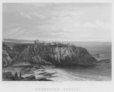 Castelo de Dunnottar (gravura) de English School