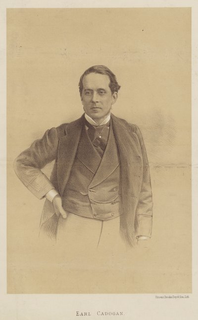 Conde Cadogan, vice-rei da Irlanda (litografia) de English School