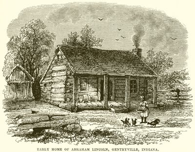 Casa antiga de Abraham Lincoln, Gentryville, Indiana de English School