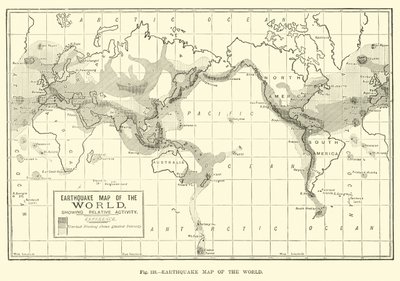 Mapa do terremoto do mundo de English School