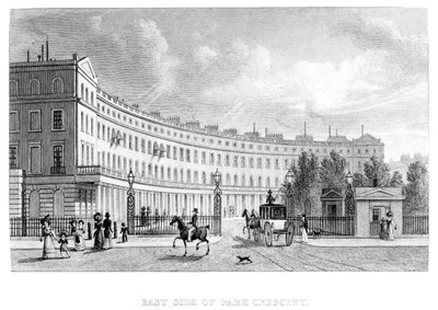 Lado leste do crescente do parque, 1830 de English School