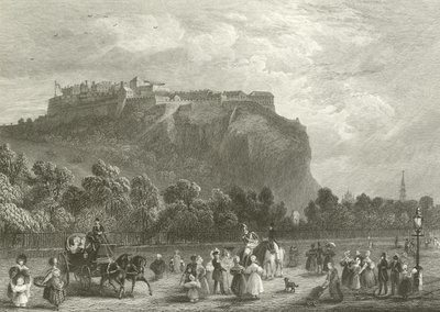 Castelo de Edimburgo da Princes Street de English School