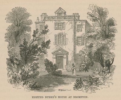 Edmund Burkes House em Brompton, Londres de English School