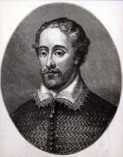 Edmund Spenser (c.1552-99) (gravura) de English School