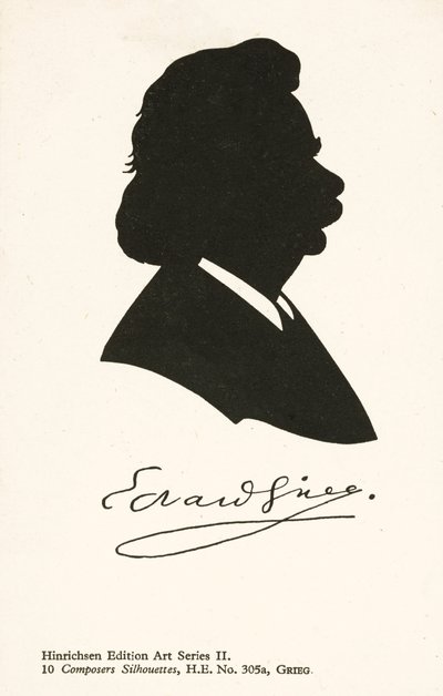 Edvard Grieg, compositor norueguês (litho) de English School