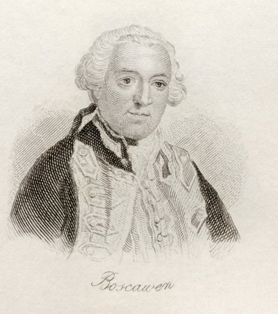 Edward Boscawen, do &39;Crabb&39;s Historical Dictionary&39;, publicado em 1825 de English School