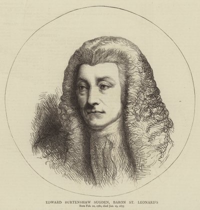 Edward Burtenshaw Sugden, Barão de St. Leonard (gravura) de English School